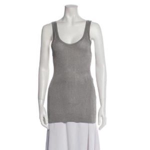 Vince Shimmery Grey Tank Top